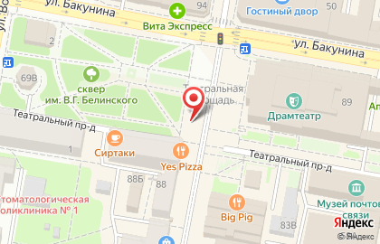 Пункт проката электросамокатов E-motion на Московской улице на карте