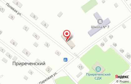 Отделение почтовой связи Почта России на Полевой улице на карте