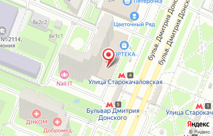 Барбершоп-парикмахерская Супермен на метро Бульвар Дмитрия Донского на карте
