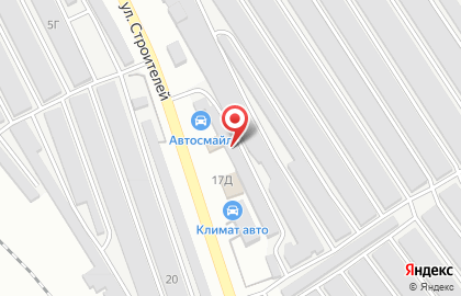 Шиномонтажная мастерская на проспекте Строителей на карте