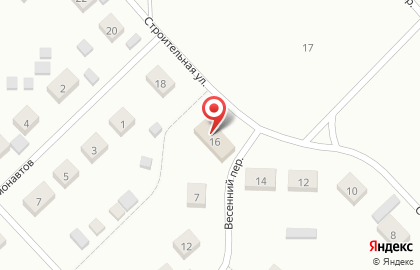 Продуктовый магазин Радужный на Строительной улице на карте