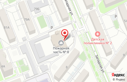 Пожарная часть №8 в Кировском районе на карте