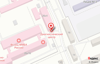 Центр физической реабилитации, ФГБУЗ ФМБА России на карте