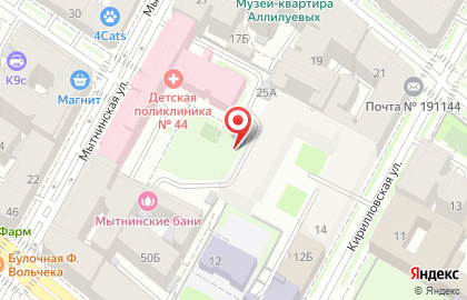 Детская Скорая Медицинская Помощь на Мытнинской улице на карте