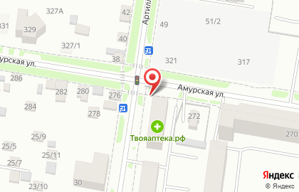 Магазин АмурТекс на Артиллерийской улице на карте
