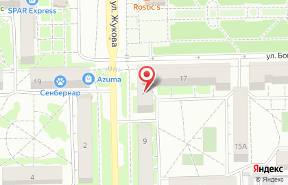Продовольственный магазин на улице Богдана Хмельницкого на карте