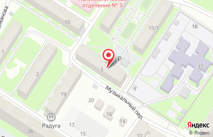 Парикмахерская Надежда в Музыкальном переулке на карте