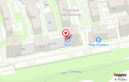 Супермаркет Spar на улице Бориса Панина на карте