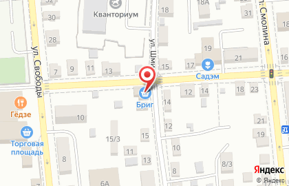 Продуктовый магазин Бриг в Советском районе на карте