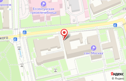 Санаторий Москва в Ессентуках на карте
