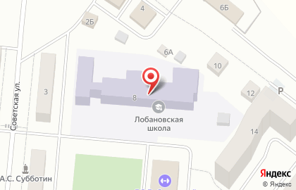 Лобановская средняя школа с дошкольным отделением на карте