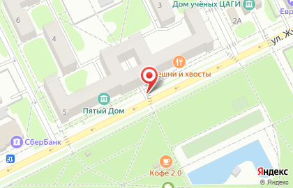 Жуковский на улице Жуковского на карте