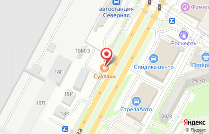 Сувлачная Сувлаки на таксопарке на проспекте Кулакова на карте