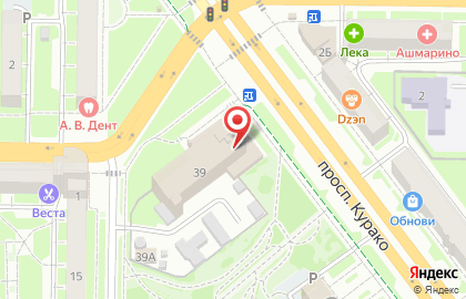 Банкомат КББ на улице Курако, 39 на карте