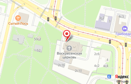 Храм Воскресения Христова на бывшем Семеновском кладбище на карте