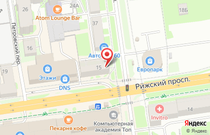 Печатная лавка на Рижском проспекте на карте