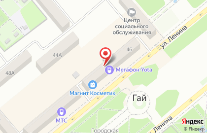 МегаФон в Оренбурге на карте
