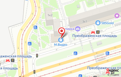 М.видео на Преображенской площади (ул Черкизовская Б.) на карте