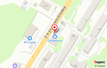 Супермаркет Пятёрочка в Железнодорожном районе на карте