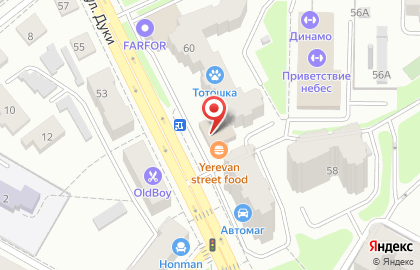 Продовольственный магазин Вкусняша в Советском районе на карте