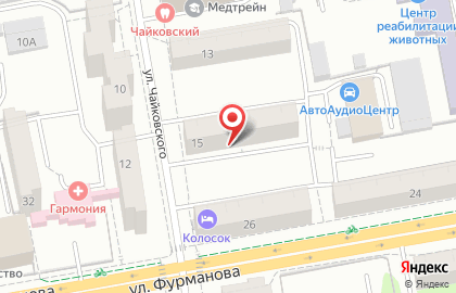 Сеть инструментальных магазинов Прогресс на улице Чайковского на карте