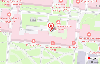 Травматологический пункт, Петроградский район на карте