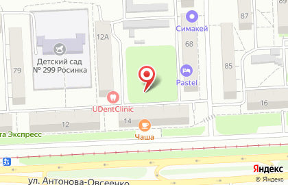 Чаша на улице Антонова-Овсеенко на карте