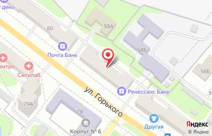 Мегаполис на улице Горького на карте