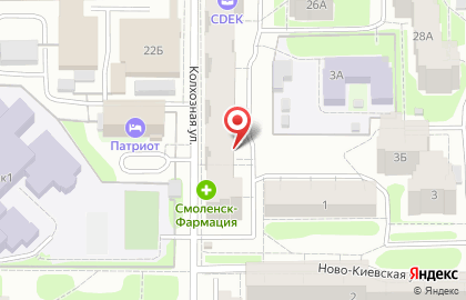 Браво на Колхозной площади на карте