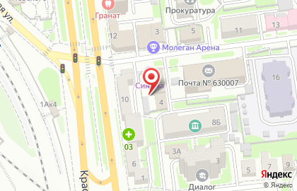 Новосибирсккиновидеопрокат, ГБУ на карте