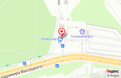 Шинный центр Колесо на улице Владимира Высоцкого на карте