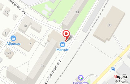 Супермаркет Магнит на улице Айвазовского на карте