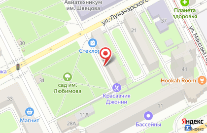 Торгово-монтажная компания Прайд на улице Луначарского на карте