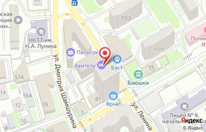 Гостиница Авитель на карте