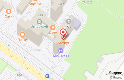 Факультет непрерывного медицинского образования РУДН на карте