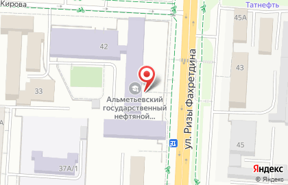 Столовая №31 в Альметьевске на карте