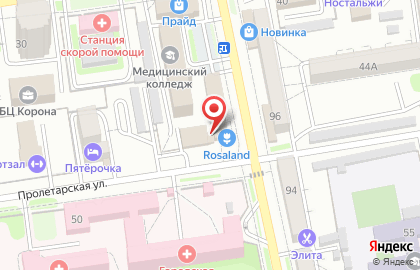 Студия цветов Rosaland на Пролетарской улице на карте