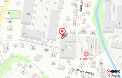 Эгида на Белоярской улице на карте