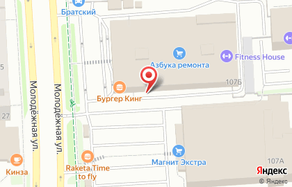 Магазин Ковровый рай на Молодёжной улице на карте