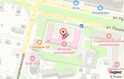 Пензенский городской родильный дом №1 на карте