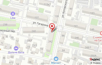 Магазин разливного пива на улице Гагарина на карте