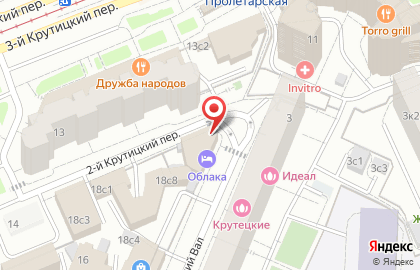 Магазин у дома Авокадо на Крестьянской заставе на карте