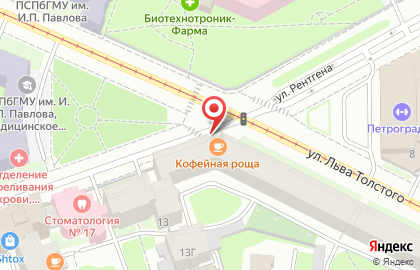 Кофейня Кофейная роща в Петроградском районе на карте