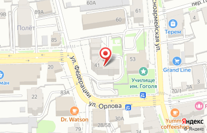 Сервис заказа такси «Максим» на улице Орлова на карте
