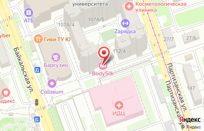 Салон оптики Очки и Линзы на Байкальской улице на карте