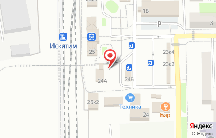 Продовольственный магазин на Станционной улице на карте