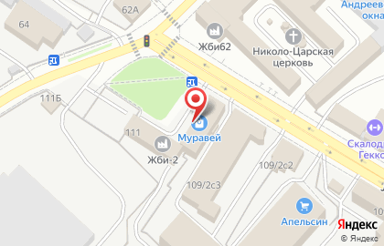 ТЦ Муравей на улице Островского на карте