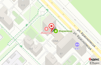 Медицинский центр Лечу на улице Краснолесья на карте
