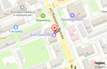 Банк Оренбург в Оренбурге на карте