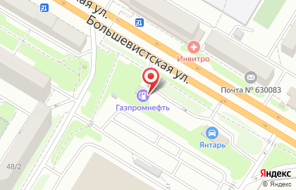Заправочная станция Янтарь на Большевистской улице на карте